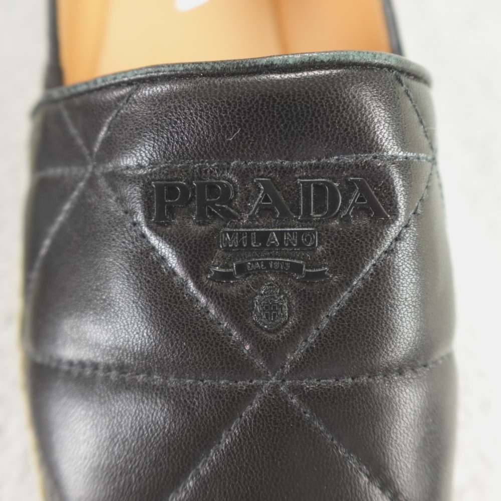Prada Espadrilles Logo Quilted Matelasse Flats - Picture 10 of 16